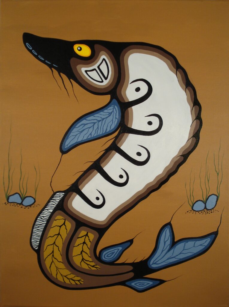 lake sturgeon art by Mario Peters